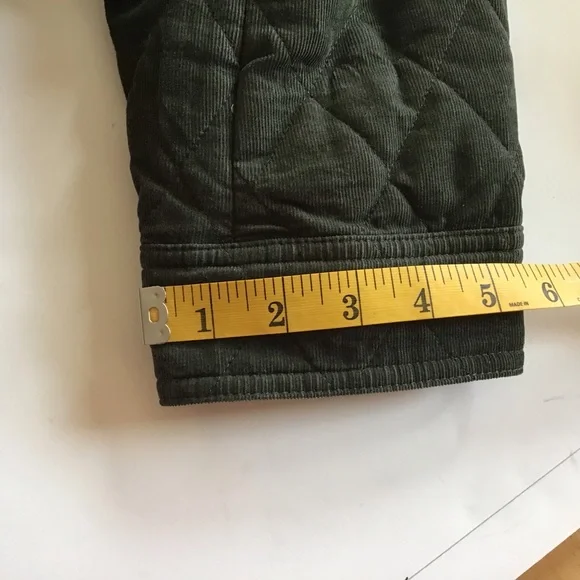 Talbots XL Women’s Quilted Jacket Corduroy Hunter Green Barn/Fisherman Core - Picture 13 of 16